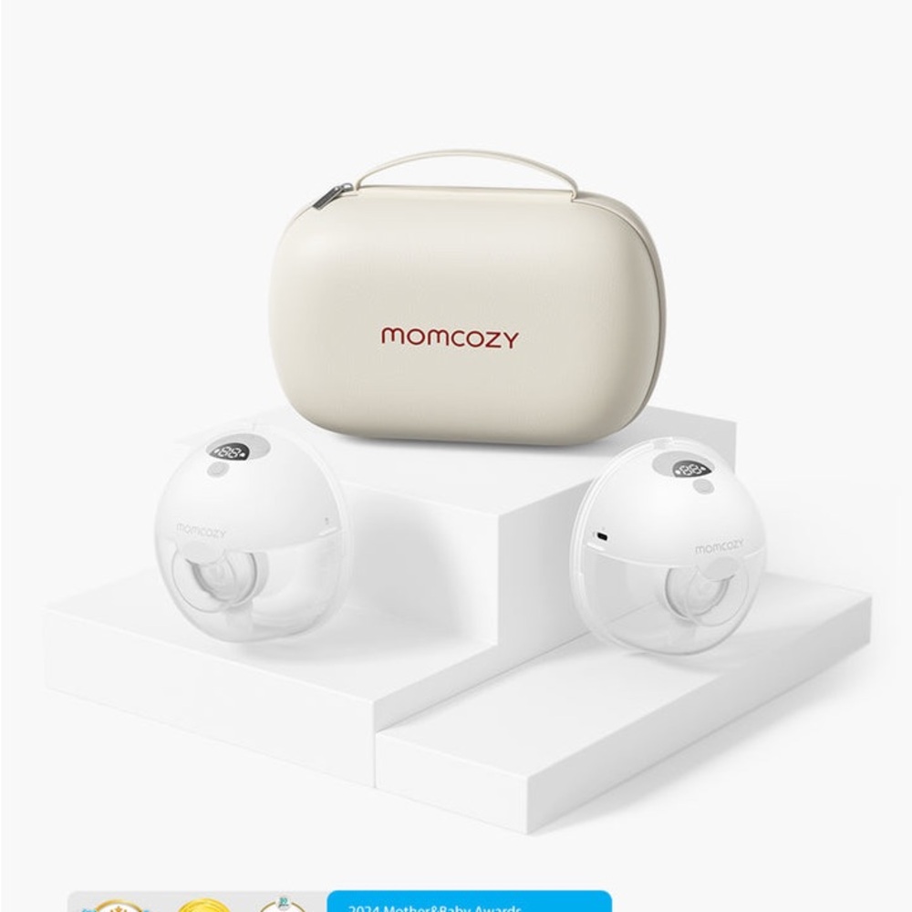 Momcozy M5 Portable Double Electric Breast Pump - White